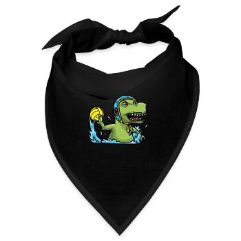 Wasserball Schwimmsport Wasserballer - Bandana Dreieckstuch - Schwarz - Vorne