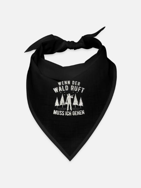 Förster Waldarbeiter Kettensäge Holzfäller - Bandana Dreieckstuch - Schwarz