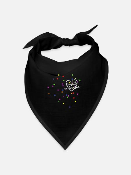 Karneval Ersatz Kostüm Fasching Outfit - Bandana Dreieckstuch - Schwarz