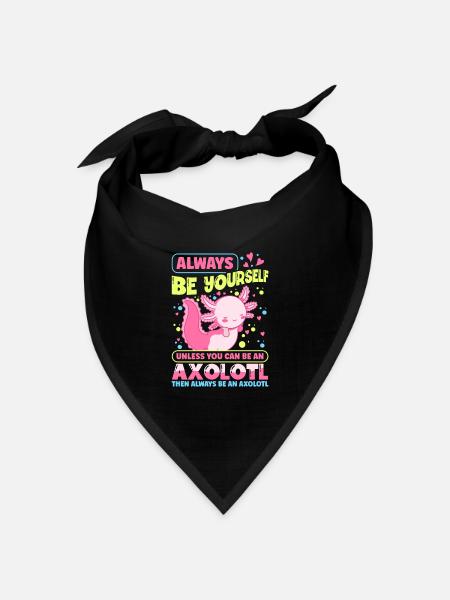 Axolotl - Bandana Dreieckstuch - Schwarz