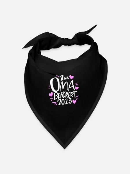 Oma 2023 - Werdende Oma - Bandana Dreieckstuch - Schwarz