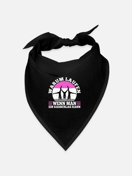 Warum Laufen wenn man ein Radschlag kann - Bandana Dreieckstuch - Schwarz
