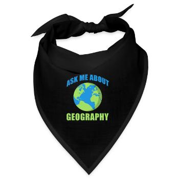 Fragen Sie mich nach Geographie International Fan - Bandana Dreieckstuch - Schwarz - Vorne