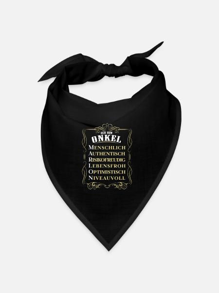 Marlon - bester Onkel - Bandana Dreieckstuch - Schwarz