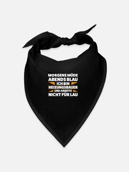 Heizungsbauer Heizungsbau Heizung Geschenk - Bandana Dreieckstuch - Schwarz
