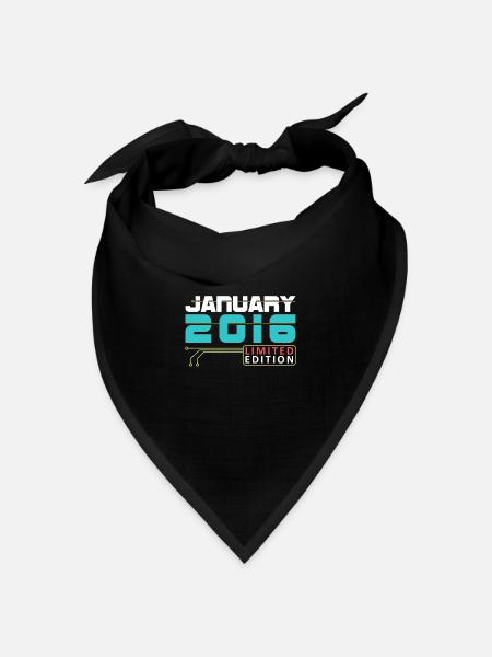 January 2016 - Geburtstag im Januar - Bandana Dreieckstuch - Schwarz