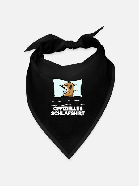 Offizielles Schlafshirt Erdmännchen Nachthemd - Bandana Dreieckstuch - Schwarz