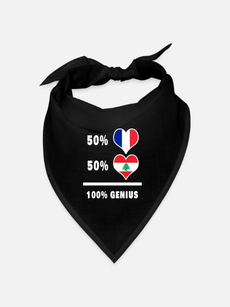 Das Genie von Frankreich und dem Libanon - Bandana Dreieckstuch - Schwarz