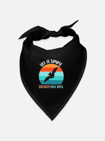 Fledermaus Fledermäuse - Bandana Dreieckstuch - Schwarz