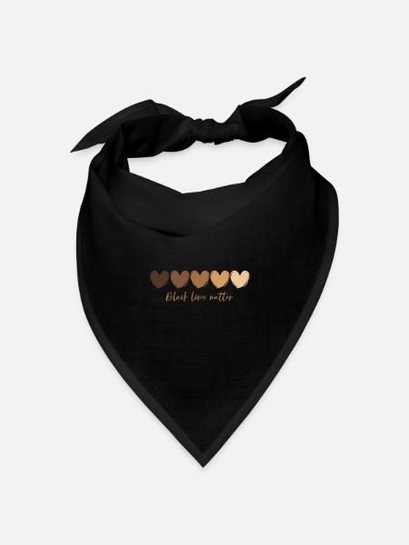Black Lives Matter Melanin Kings Queens - Bandana Dreieckstuch - Schwarz