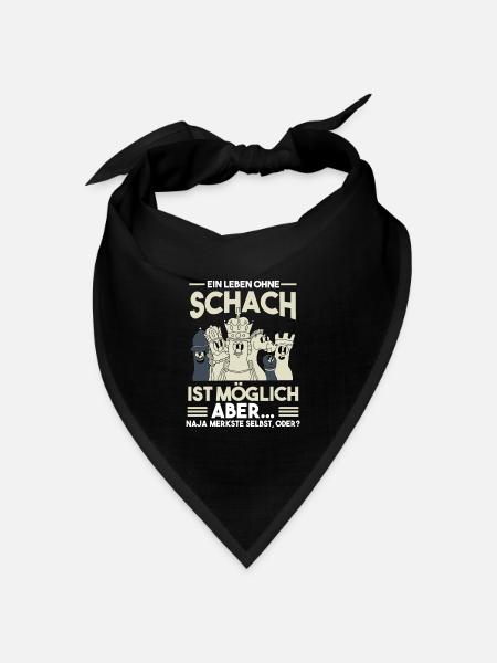 Schach - Bandana Dreieckstuch - Schwarz