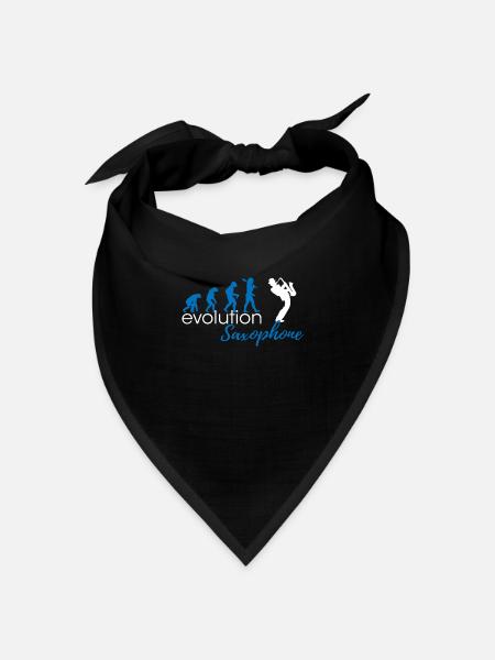 Saxophone Evolution - Bandana Dreieckstuch - Schwarz