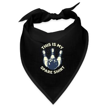 Bowling Lustiges Bowling Bowler Geschenk - Bandana Dreieckstuch - Schwarz - Vorne
