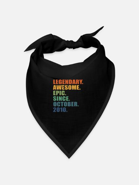 13. Geburtstag, Oktober 2010, 13-jähriges Jubiläum - Bandana Dreieckstuch - Schwarz