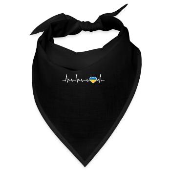 Ukrainische Flagge Ukrainische shirs Geschenk - Bandana Dreieckstuch - Schwarz - Vorne