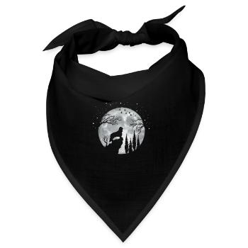 King Charles Cavalier Hund - Bandana Dreieckstuch - Schwarz - Vorne