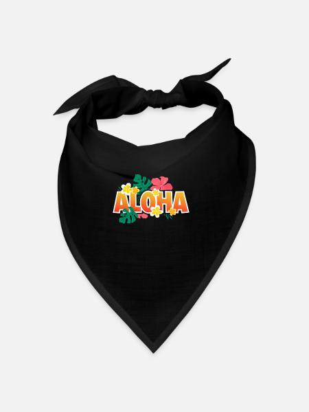 Hawaii Urlaub Hawaii Surfen Surfer - Bandana Dreieckstuch - Schwarz