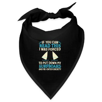 Windsurfing Windsurfen - Bandana Dreieckstuch - Schwarz - Vorne
