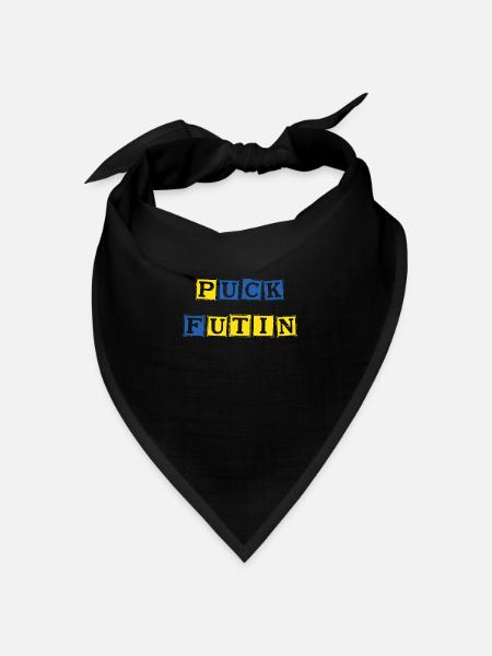 Puck Futin Ukraine - Bandana Dreieckstuch - Schwarz