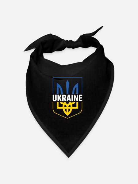 Ukraine - Bandana Dreieckstuch - Schwarz
