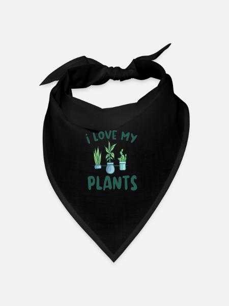 Ich Liebe Meine Pflanzen Gärtner Garten Pflanze - Bandana Dreieckstuch - Schwarz