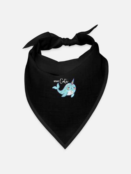Narwal - Bandana Dreieckstuch - Schwarz