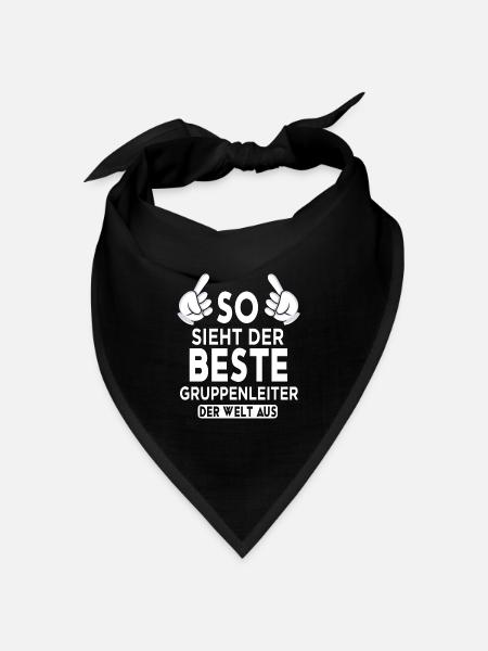 Gruppenleiter Spruch - Bandana Dreieckstuch - Schwarz