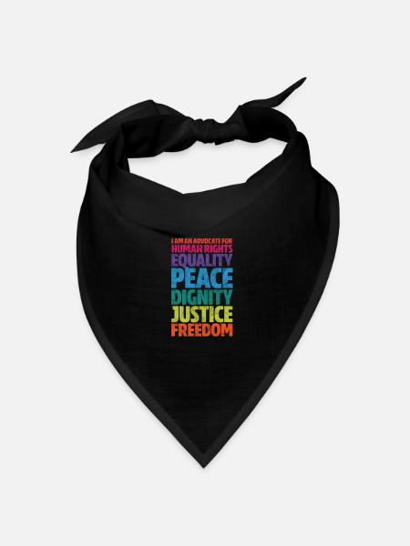 Menschenrechte Antirassismus Toleranz Geschenk - Bandana Dreieckstuch - Schwarz