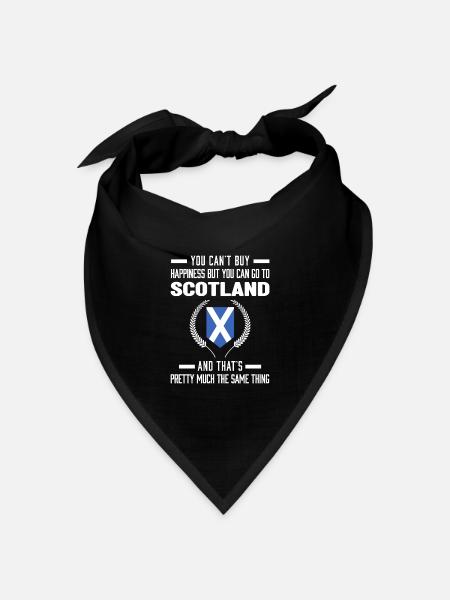 Schottland Schottland Geschenk - Bandana Dreieckstuch - Schwarz