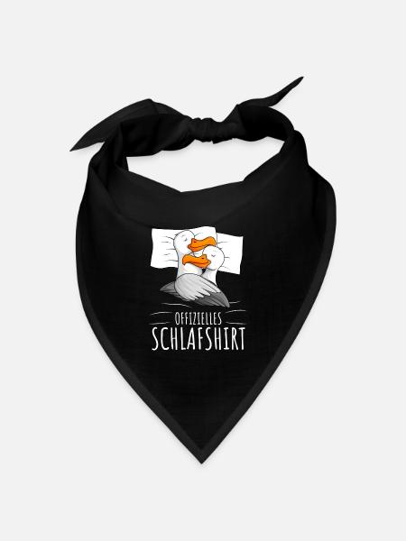 Offizielles Schlafshirt Möwe Moin Möwen - Bandana Dreieckstuch - Schwarz