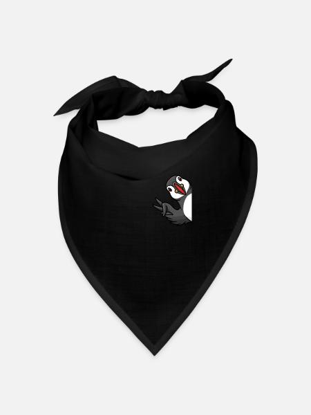 Papageitaucher Vogelliebhaber - Bandana Dreieckstuch - Schwarz