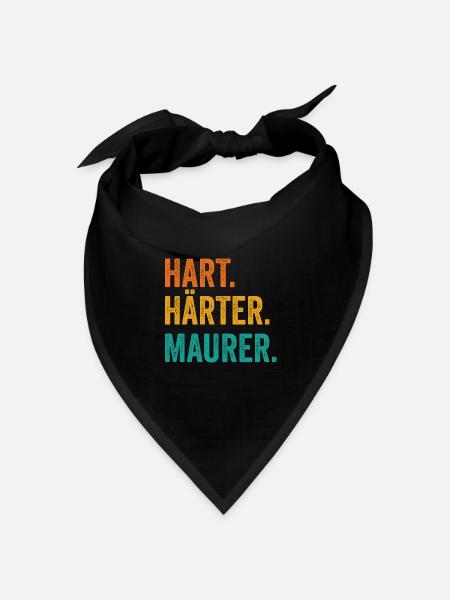 Maurer - Bandana Dreieckstuch - Schwarz