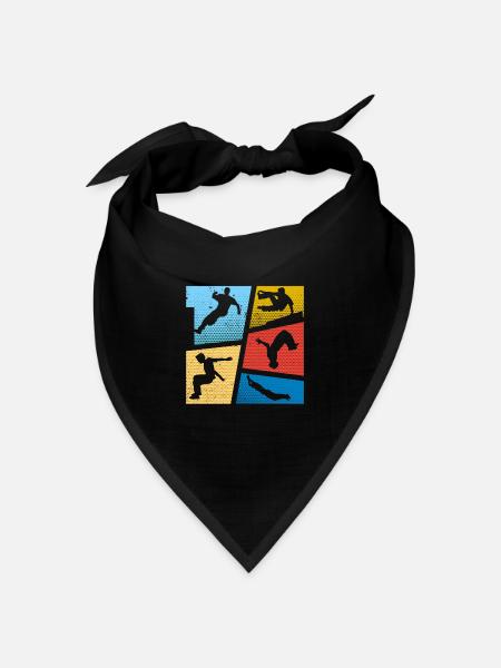 Parkour Vintage - Bandana Dreieckstuch - Schwarz