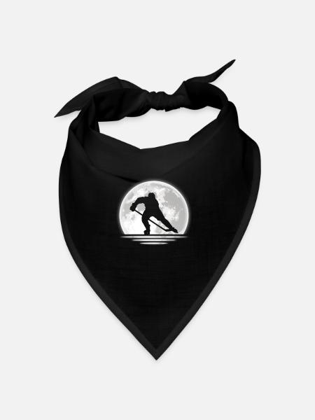 Eishockey Hockeyspieler - Bandana Dreieckstuch - Schwarz