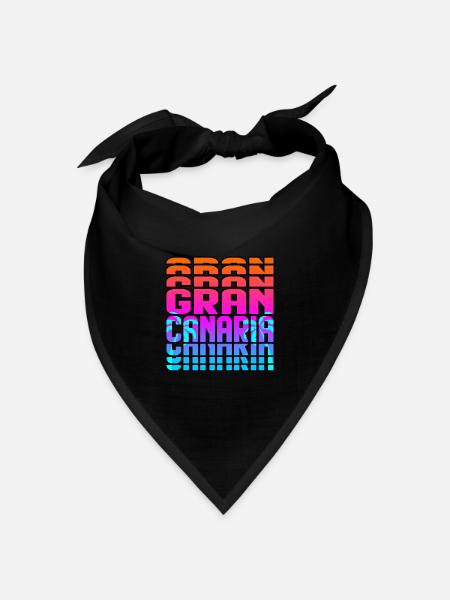 Gran Canaria - Bandana Dreieckstuch - Schwarz