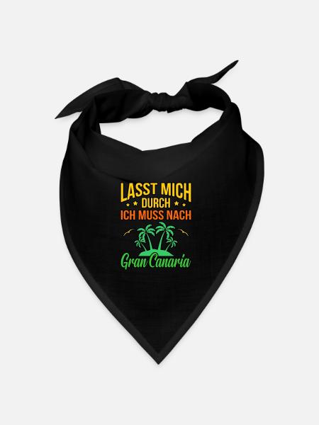Gran Canaria - Bandana Dreieckstuch - Schwarz