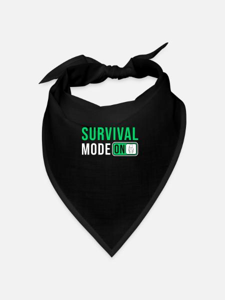 Prepper Survival Outdoor Spruch - Bandana Dreieckstuch - Schwarz
