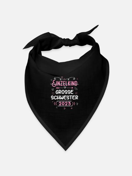Große Schwester 2023 - Bandana Dreieckstuch - Schwarz