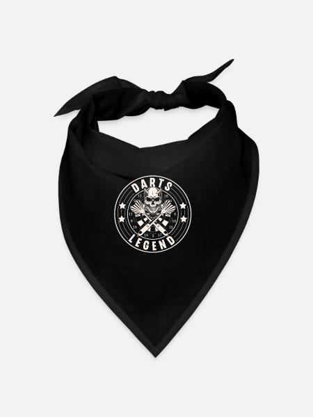 Darts Dart Darten Dartspieler - Bandana Dreieckstuch - Schwarz