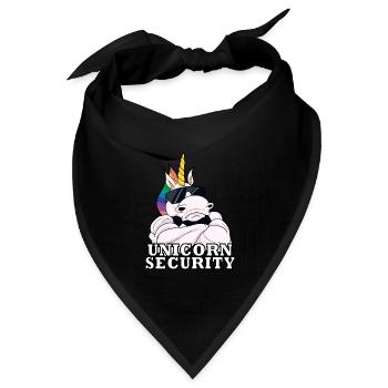 Unicorn Security I Unicorn Bouncer I Unicorn - Bandana Dreieckstuch - Schwarz - Vorne