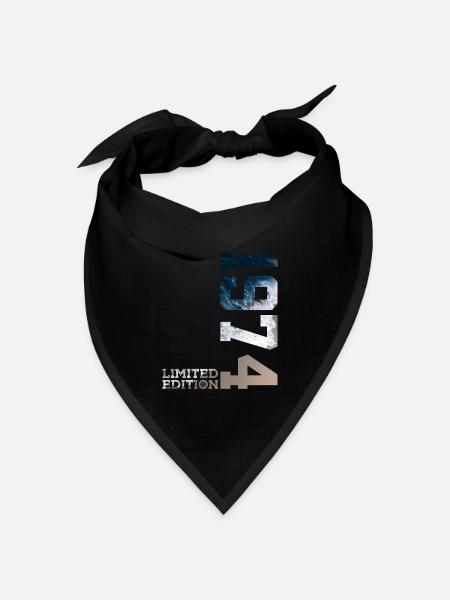 52. GEBURTSTAG LIMITED EDITION 1974 - Bandana Dreieckstuch - Schwarz