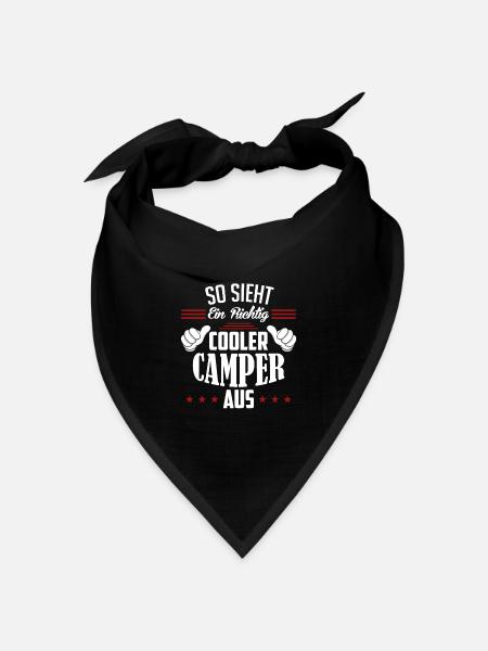 So sieht ein richtig cooler Camper aus Camping - Bandana Dreieckstuch - Schwarz