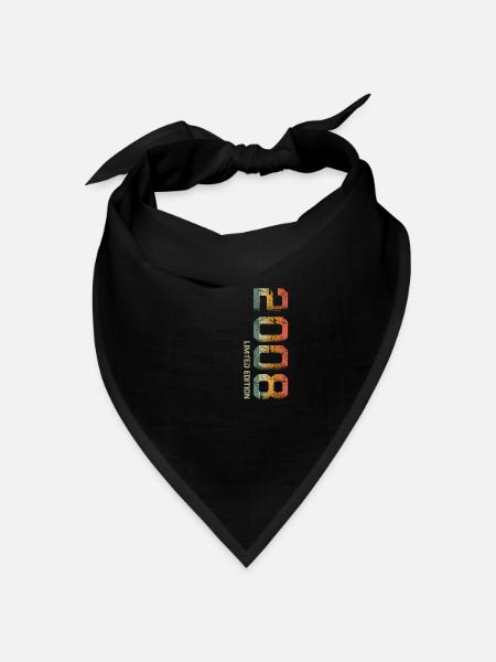 14. Geburtstag Geschenk 14 Limited Edition 2008 - Bandana Dreieckstuch - Schwarz