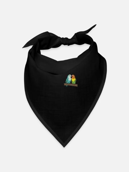 Rosenköpfchen I Unzertrennliche Motiv für - Bandana Dreieckstuch - Schwarz