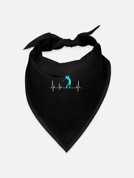 Golferin Golfspieler Damen Golf - Bandana Dreieckstuch - Schwarz