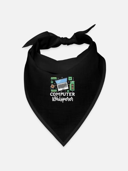 Computer - Bandana Dreieckstuch - Schwarz