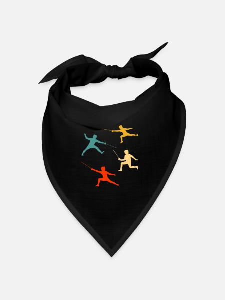 Fechten - Bandana Dreieckstuch - Schwarz