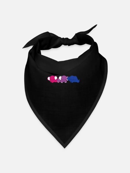 Bisexueller Elefant Bisexuell - Bandana Dreieckstuch - Schwarz