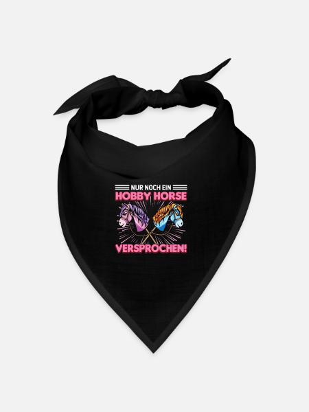 Hobby Horsing Hobby Horse Pferdemädchen - Bandana Dreieckstuch - Schwarz