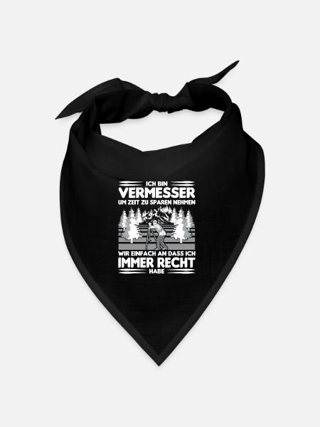Vermesser Vermessungsingenieur Vermessung - Bandana Dreieckstuch - Schwarz